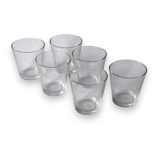 Set of 6 vintage 90s Glass Votive Candleholders